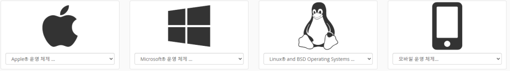 cpanel & whm web disk 연결할 운영체제 선택
